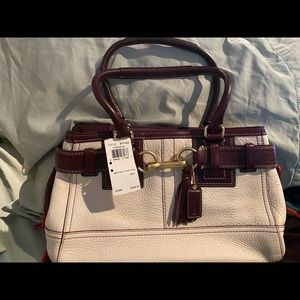 NWT Coach Hampton Pebble Leather Satchel